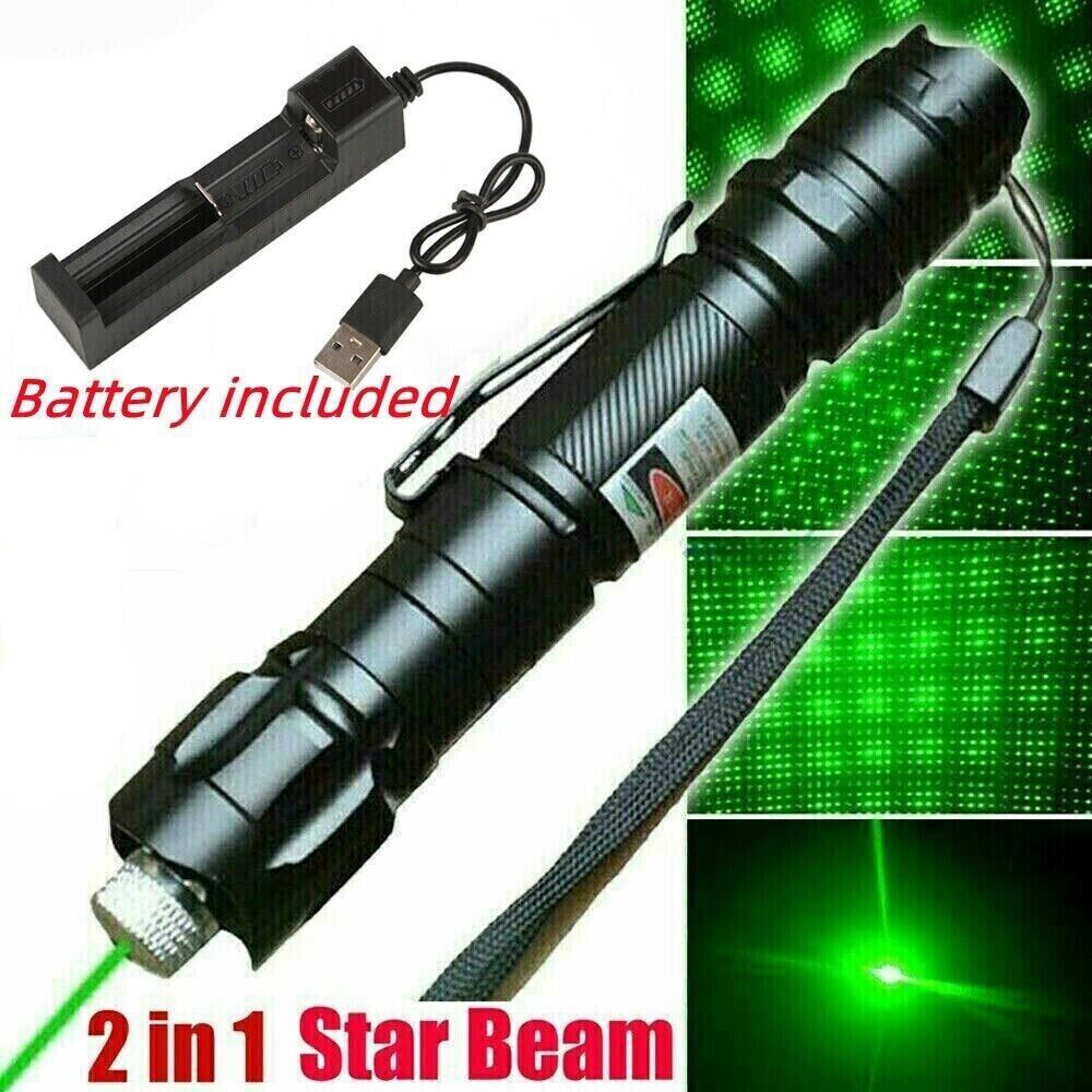 532NM Green Laser Pointer Pen Rechargable Visible Beam Torche 1000Meters